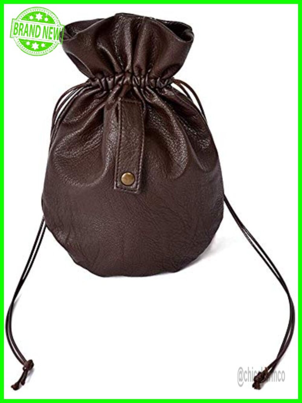 PU Leather Drawstring Pouch Medieval Belt Bag Renaissance Dice Coin Purse